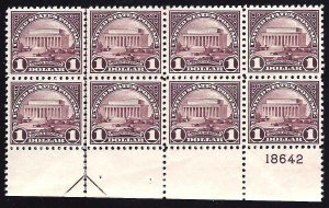 571 Mint,OG,NH... Block of 8 w/Arrow and Plate#... SCV $675.00