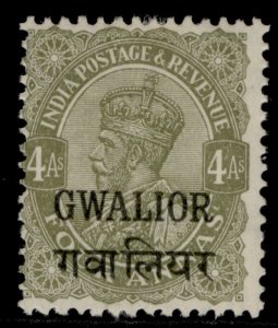 INDIAN STATES - Gwalior GV SG93, 4a sage-green, M MINT.