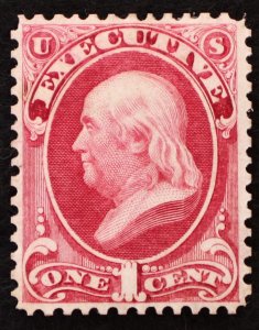 U.S. Mint Stamp Scott #O10 1c Executive Official. Hinged. Scott: $900.00