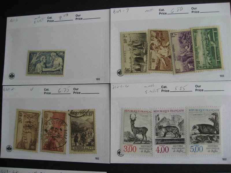 FRANCE collection of old stuff in sales cards, unverified, check them out! 