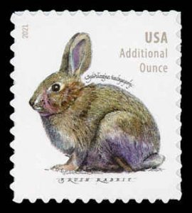 USA 5544 Mint (NH) Brush Rabbit (Additional Ounce 28c)