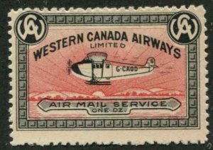 Canada SC# CL40 Western Canada Airways (10c) Mint Hinged