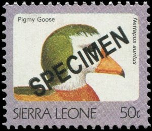 Sierra Leone 1992 Sc 1528 Specimen Bird Pygmy Goose