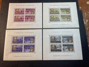 HUNGARY # B198A-B198D & CB1-CB1C-MH--SEMI-POSTAL & AIR-MAIL-SET OF 8 SHEETS-1947