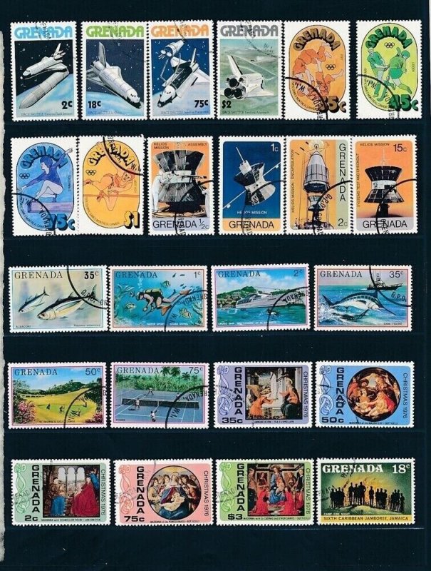 D396280 Grenada Nice selection of VFU Used stamps