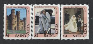 ST. LUCIA SC# 591-3 VF MNH 1982