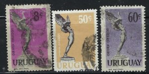 Uruguay C182;C185;C186 Used 1959 issues (an2666)