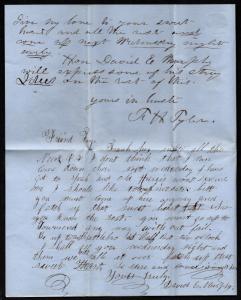 $US Stampless West Brattleboro VT. Nov. 8, 1853, 3 page letter