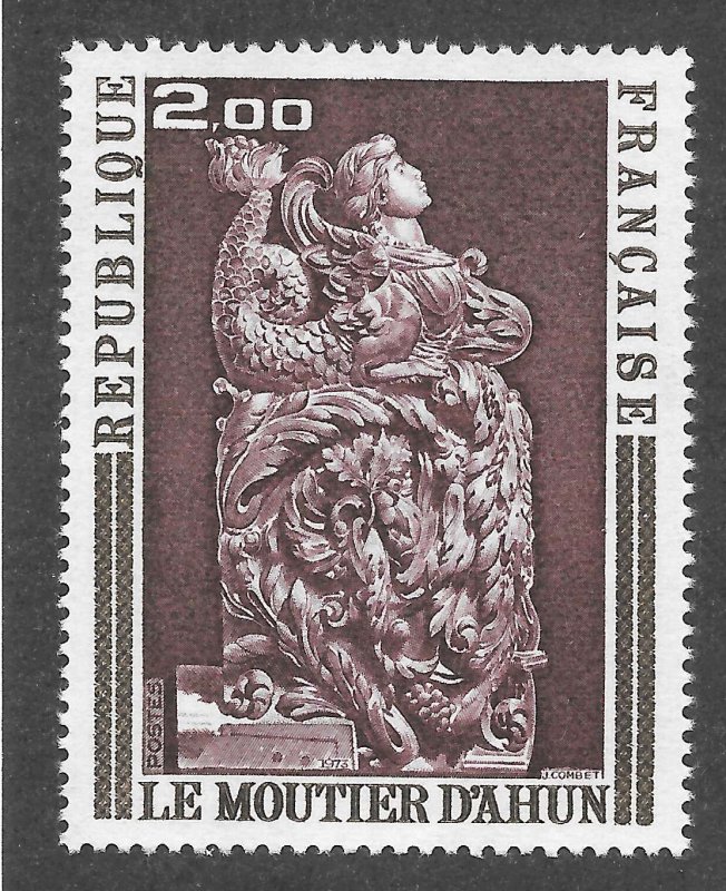 France Scott 1361 MNHOG - 1973 Angel in Wood by Moutier-D'-Ahun - SCV $1.25