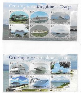 Tonga 2013 Ships Cruising Cruise Ship Sheet MNH C10