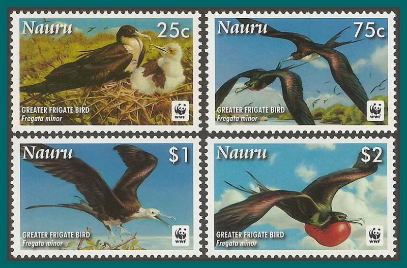 Nauru 2008 Greater Frigate Bird, MNH 589-592,SG681-SG684