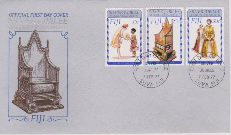 Fiji 1977 Silver Jubilee Official First Day Cover Unaddressed