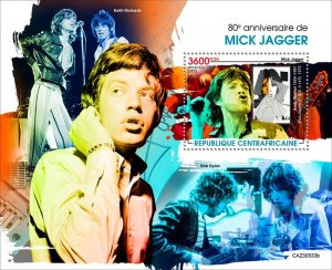 C A R - 2023 - Mick Jagger - Perf Souv Sheet - Mint Never Hinged