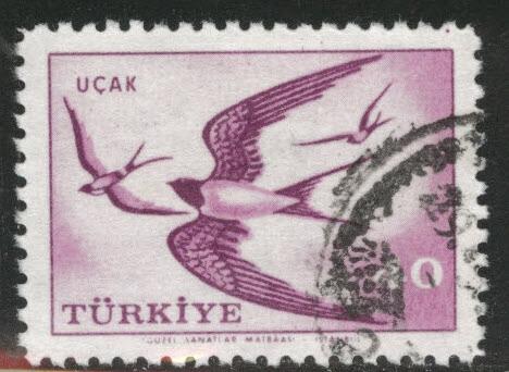 TURKEY Scott C31 Used 1959 Bird Airmail stamp 