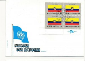 D112806 Flag Series Ecuador FDC United Nations New York Bureau