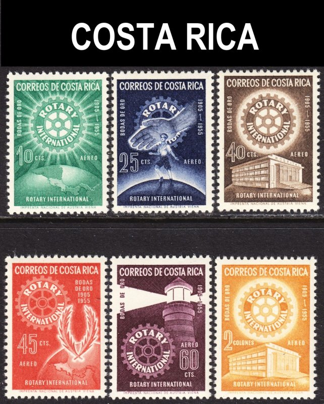 Costa Rica Scott C246-51 complete set VF mint OG H.  FREE...