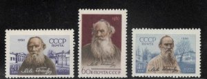 Russia Scott 2391-2393 MNH** Leo Tolstoy set