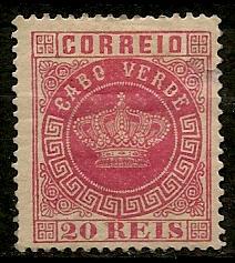Cape Verde 11a (perf 13.5) mint, thin, CV $37.50