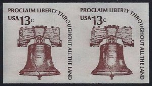 1618b - VF-XF Imperf Error / EFO Pair Liberty Bell Mint NH