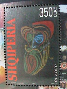 ​ALBANIA-2003 SC#2706  EUROPA -FACE FROM ONUFRI POSTER MNH S/S SHEET- VF