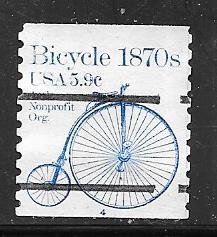 US #1901a Bicycle (U) PNC Single plate #4  CV $5.00