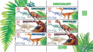 Poland 2020 MNH Stamps Mini Sheet Dinosaurs