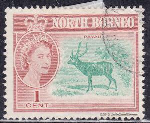North Borneo 280 USED 1961 Malayan Sambar, Payau