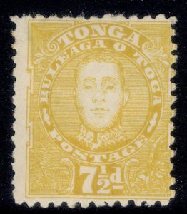 TONGA QV SG35a, 7½d yellow, M MINT. Cat £45.