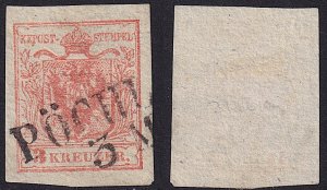 Austria - 1850 - Scott #3 - used - Type I - PÖCHLARN pmk