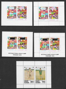 SCOUTING Cinderella Stamp Collection Mint Never Hinged Singles Sheets Imperfs