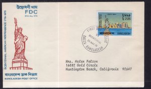 Bangladesh 112 US Bicentennial Typed FDC