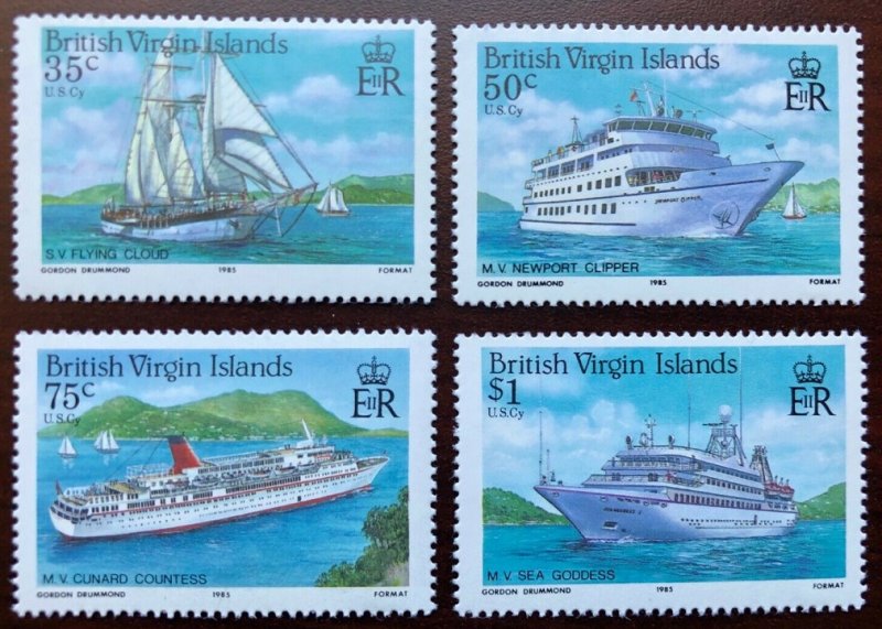 1986 British Virgin Islands 537-540 Ships 7,50 €