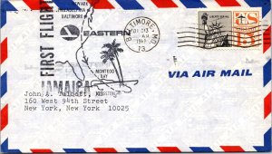 FIRST FLIGHT EASTERN AIRLINES NEWARK PHILADELPHIA BALTIMORE KINGSTON 1969
