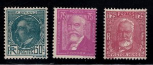 France Scott 291-293 MH*  1933 Author stamp set CV $50