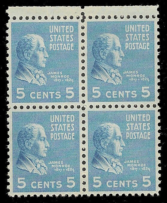 U.S. UNUSED 810      MNH     Block of four as shown      (B810)