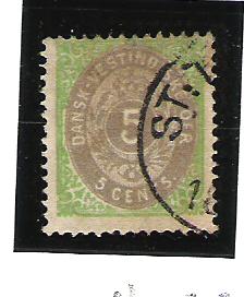 Danish West Indies (DWI) Scott #8b Used 5c 2018 CV $20.00