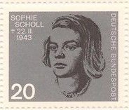 Germany 883 Nazi Resistance Portraits MNH 1964 Sophie Scholl