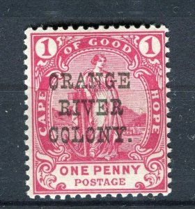 SOUTH AFRICA; ORANGE RIVER COLONY 1901 early QV Optd. issue 1d. Mint hinged