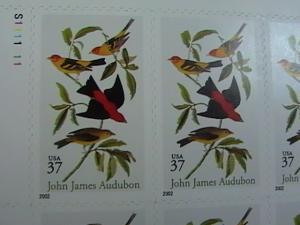 U.S.# 3650-MINT/NEVER HINGED--PANE OF 20--AMERICAN TREASURES/JOHN AUDUBON---2002