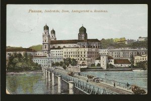 Bavaria 62 on PM Passau 1910 Postcard Used