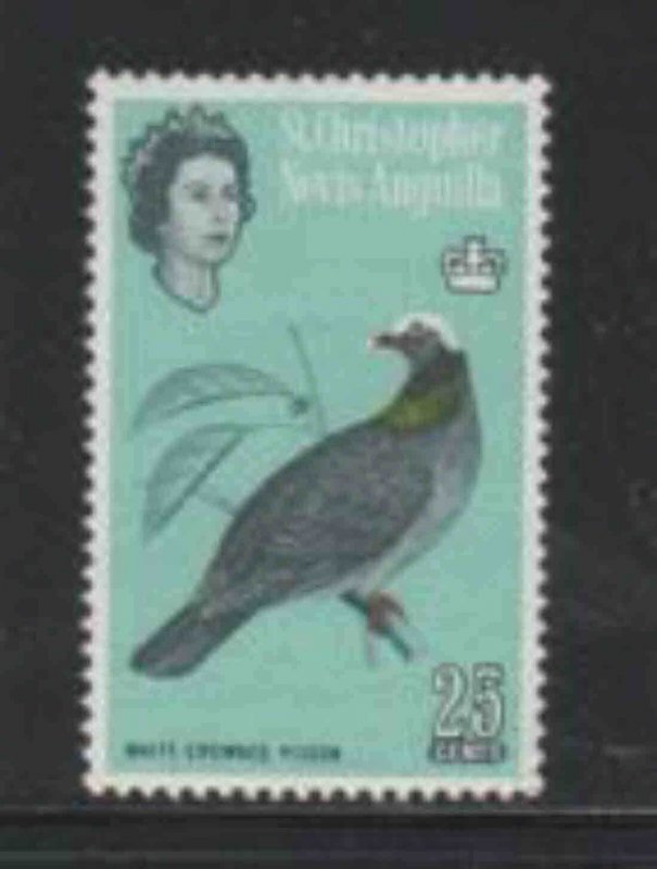 ST. KITTS- NEVIS #155 1963 25c WHITE-CROWNED PIGEON MINT VF NH O.G