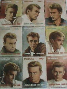 ​TANZANIA STAMP-1955-HOLLYWOOD LEGEND JAMES DEAN MNH FULL SHEET