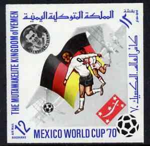 Yemen - Royalist 1970 World Cup Football 12b value (Germa...