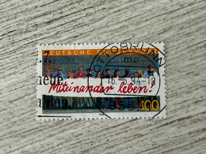 Germany #1827 Used, 100pf, Foreigners in Germany, 2024 SCV $0.70