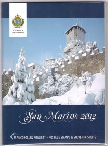 2012 San Marino, Official Annual Book of Philatelic Issues, Stamps, Leaves - MNH