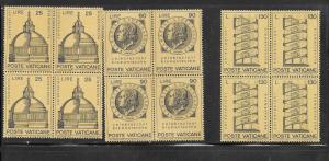 Vatican City #515-517  Bramante blocks of 4  (MNH) CV$3.00