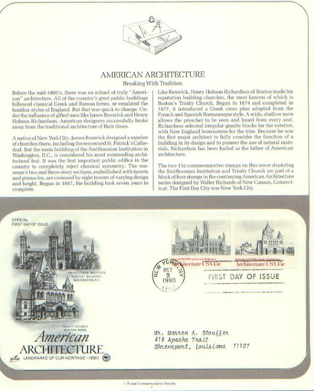 Architecture, FDC's (USHFDC1838-9)