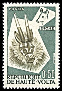 Upper Volta 73, MNH, Deer Mask