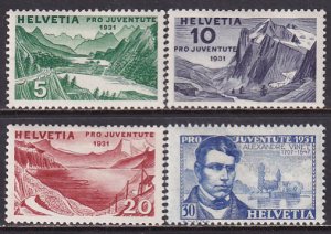 Switzerland 1931 Sc B57-60 Swiss Scenes Alexandre Vinet Theologian Stamp MH