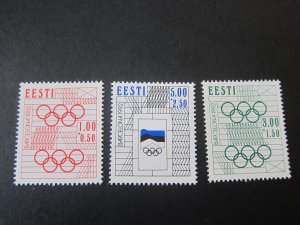 Estonia 1992 Sc B60-62 sets(3) MNH